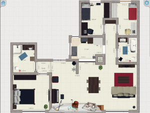 a floor plan 3D view in 2D from Keyplan 3D app